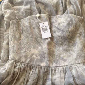 Michael Kors Collection Textured Gray Mini Dress